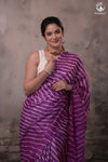 DHANAK - MAGENTA LEHERIYA SAREE IN TUSSAR SILK