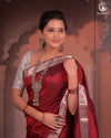 BHADRA - Elegant Mangalgiri Silk Saree with Lustrous Zari Detailing