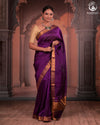 BHADRA - Elegant  Mangalgiri Silk Saree with Lustrous Gold Border