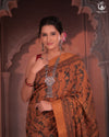 Siyahi -Earthy Elegance – Mustard Mangalagiri Cotton Saree with Gold Accents