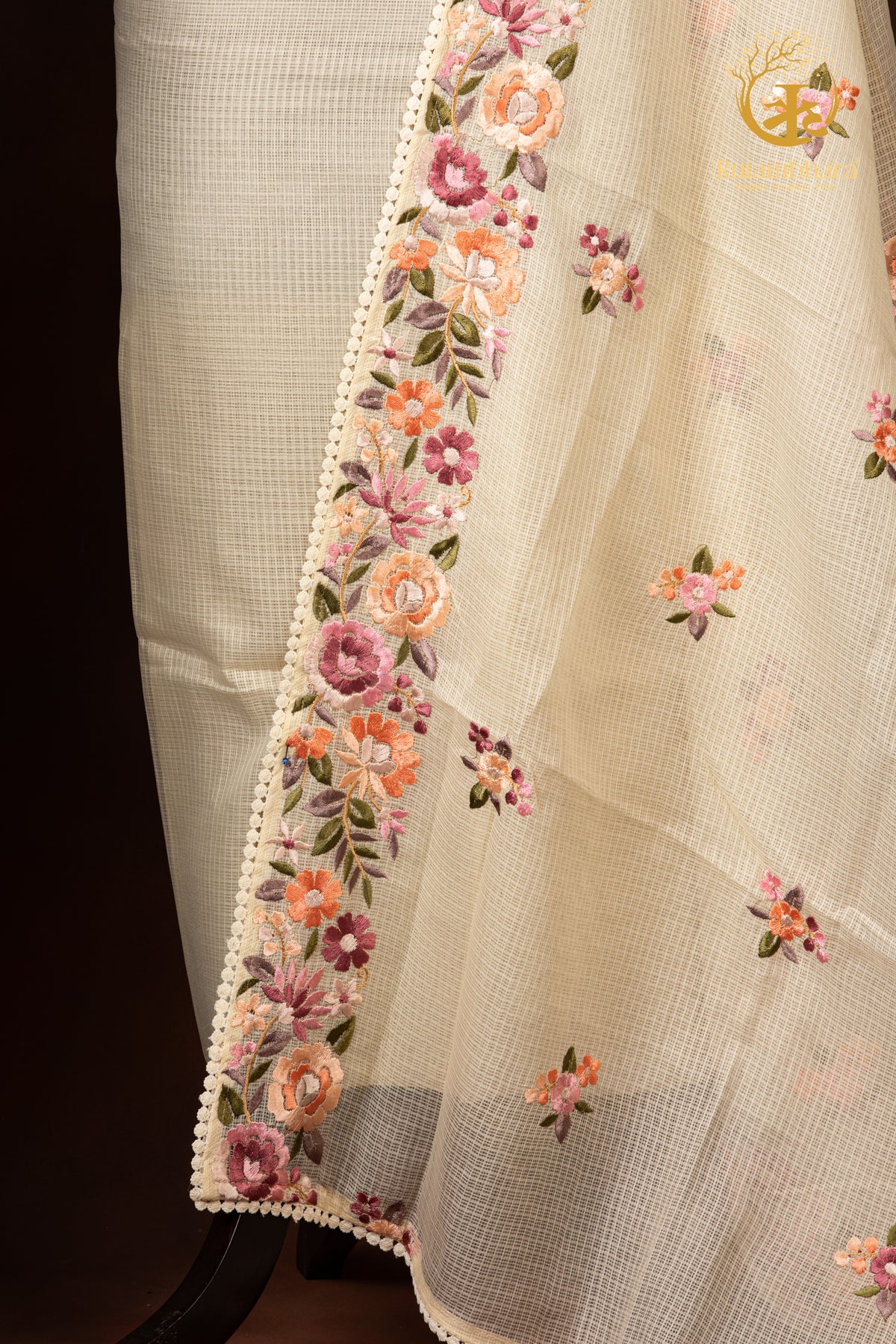 Pastel Yellow Kota Cotton Embroidered Suit Set