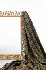 Ushraa - Lotus Floral Grace Ajrakh Fabric-Rutambhara-RUTAMBHARA