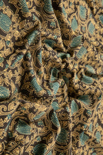 Ushraa - Lotus Floral Grace Ajrakh Fabric-Rutambhara-RUTAMBHARA
