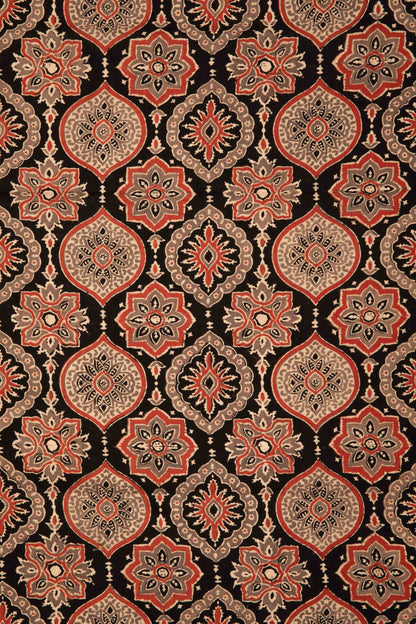 Siyahi - Ethnic Ajrakh Cotton Fabric-Rutambhara-RUTAMBHARA