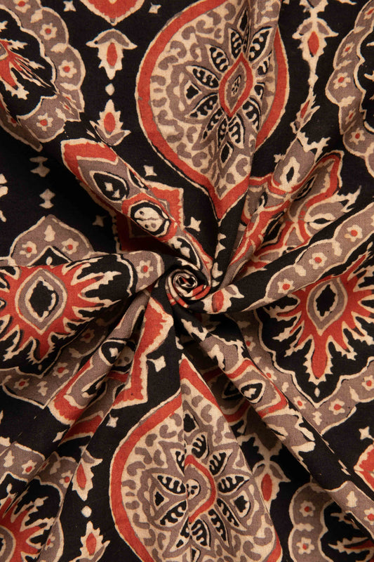 Siyahi - Ethnic Ajrakh Cotton Fabric