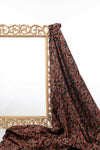 Ushraa-Black Floral Block Print Ajrakh Fabric