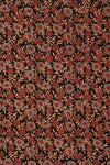 Ushraa-Black Floral Block Print Ajrakh Fabric