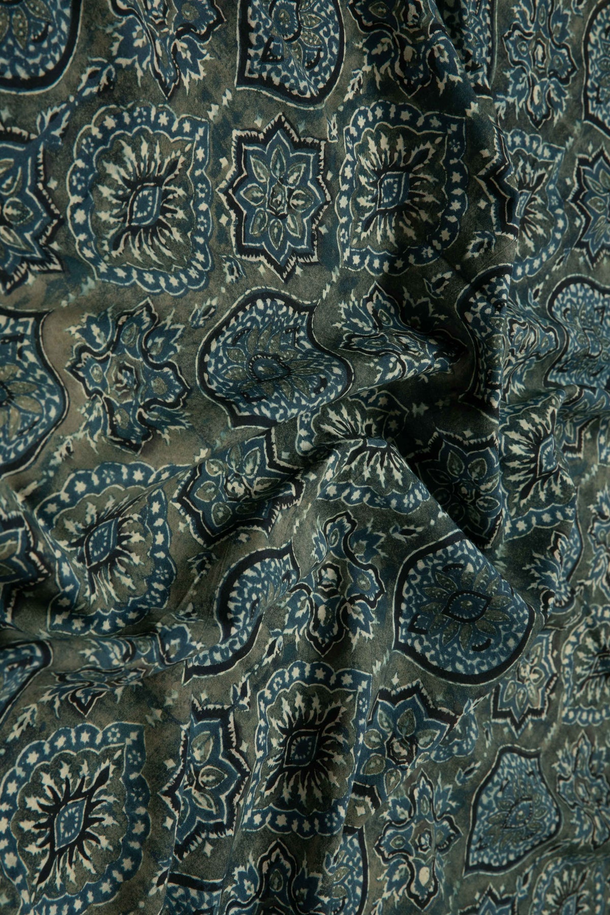 Ushraa - Ajrakh Heritage Medallion Cotton Fabric