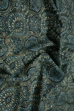 Ushraa - Ajrakh Heritage Medallion Cotton Fabric-Rutambhara-RUTAMBHARA