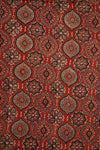 Ushraa - Floral And Paisley Motif Ajrakh Cotton Fabric