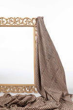 Ushraa - Beige Ajrakh Fabric with Floral Motif-Rutambhara-RUTAMBHARA