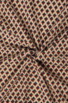Ushraa - Beige Ajrakh Fabric with Floral Motif