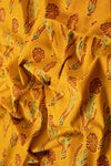 Ushraa - Marigold Bloom Ajrakh Cotton Fabric