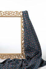 Ushraa - Lotus Charm Ajrakh Cotton Fabric-RUTAMBHARA ENTERPRISES -RUTAMBHARA