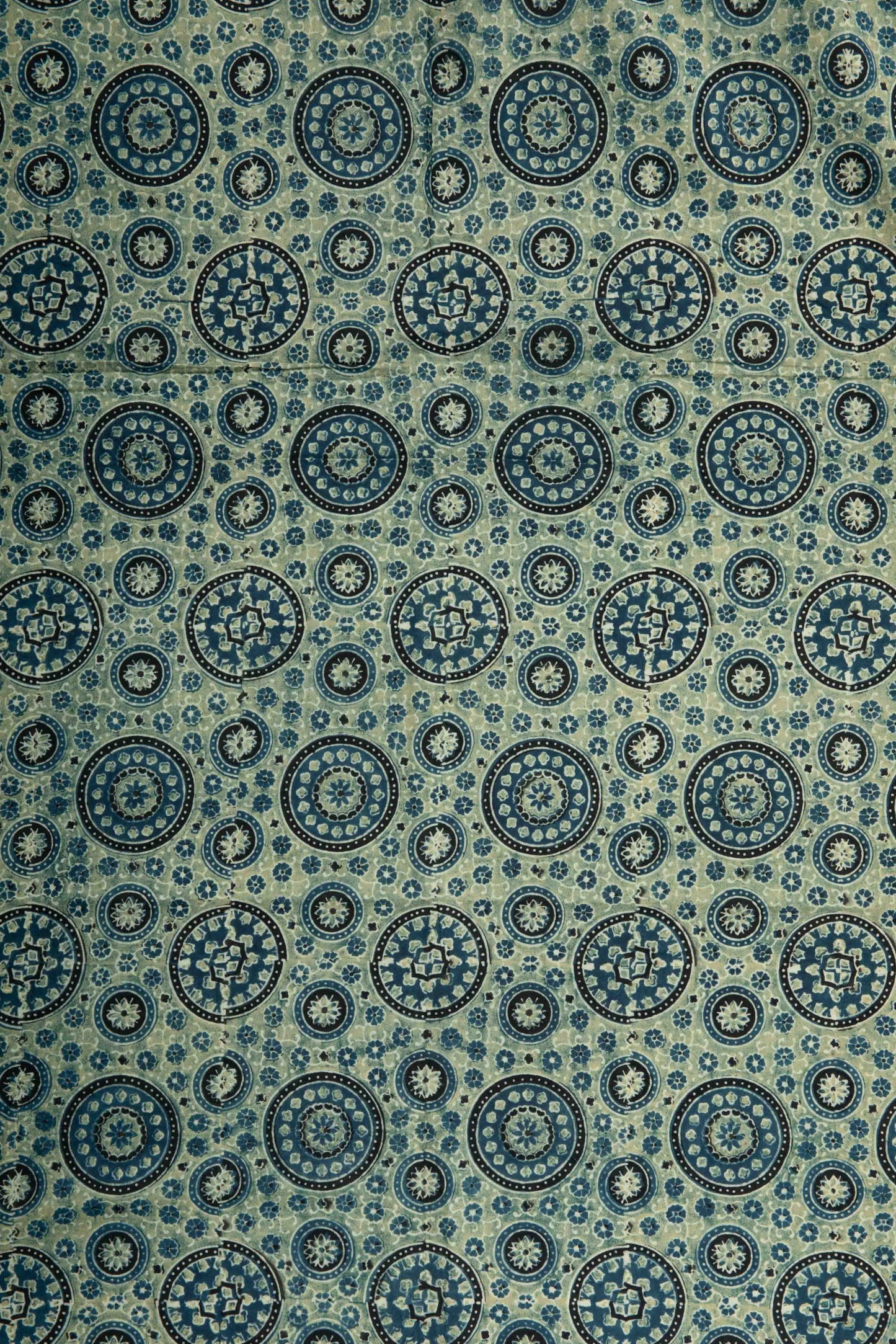 USHRAA - AJRAKH COTTON FABRIC WITH SYMMETRICAL PATTERN