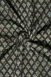 Ushraa - Midnight Bloom – Ajrakh Hand Block Print Cotton Fabric