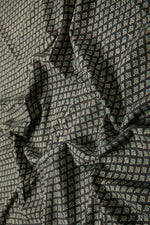 Ushraa - Midnight Bloom – Ajrakh Hand Block Print Cotton Fabric-Rutambhara-RUTAMBHARA