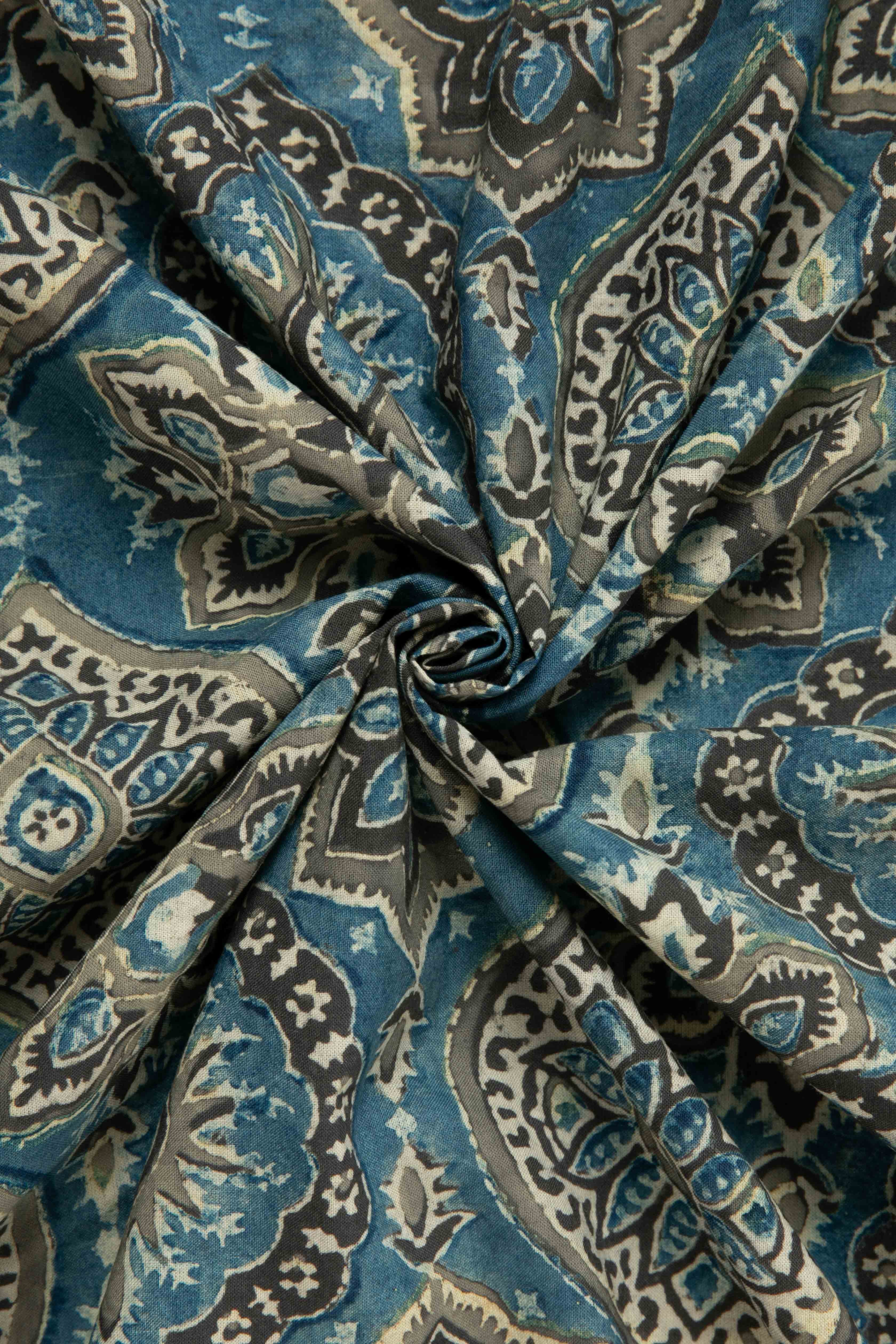 SIYAHI - ETHNIC AJRAKH COTTON FABRIC