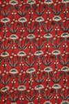 Ushra - Ajrakh Fabric With Intracate Floral Motifs