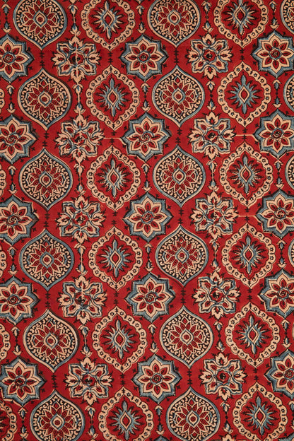 Siyahi - Ethnic Ajrakh Cotton Fabric-Rutambhara-RUTAMBHARA