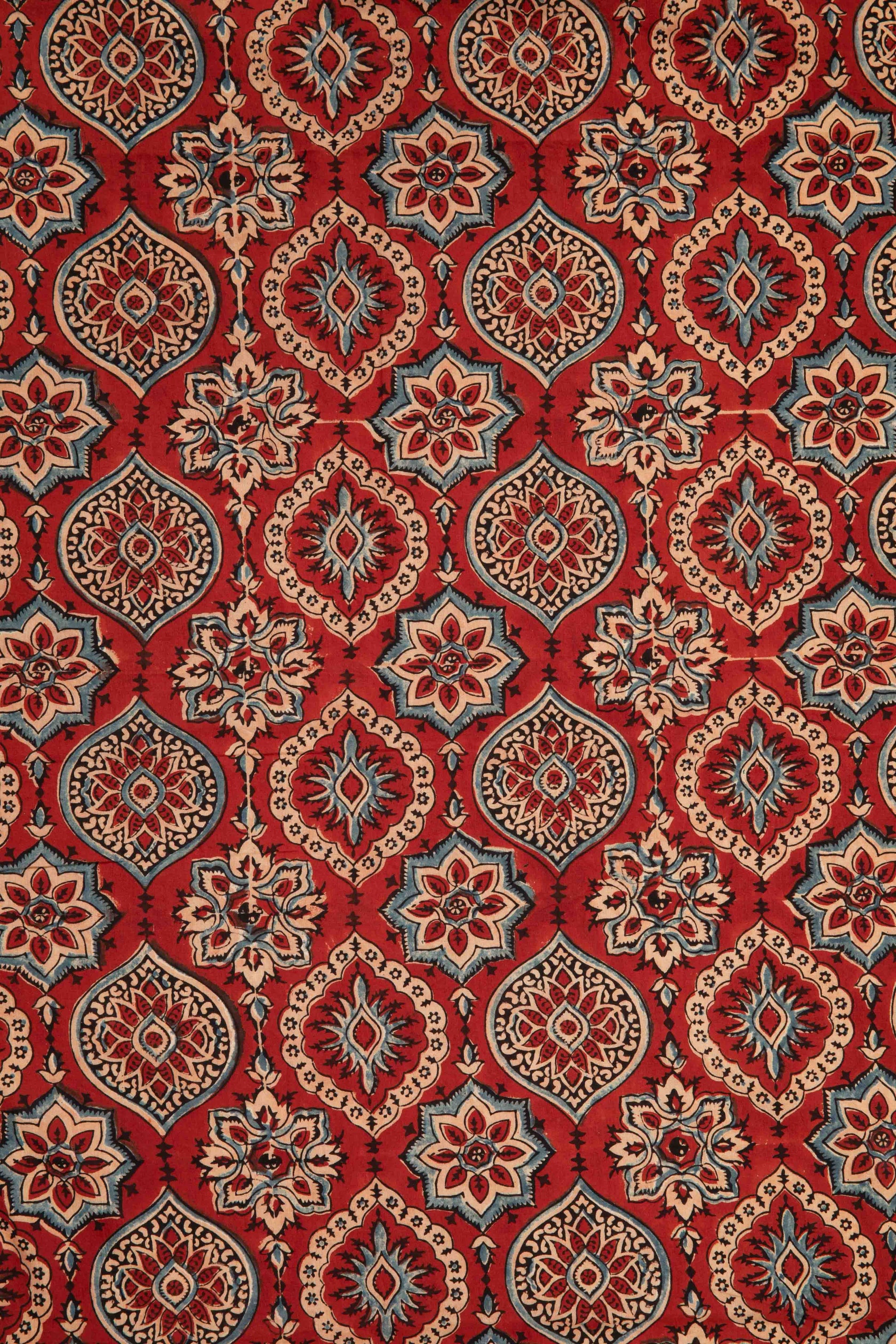 Siyahi - Ethnic Ajrakh Cotton Fabric-Rutambhara-RUTAMBHARA