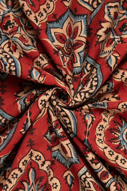 Siyahi - Ethnic Ajrakh Cotton Fabric-Rutambhara-RUTAMBHARA