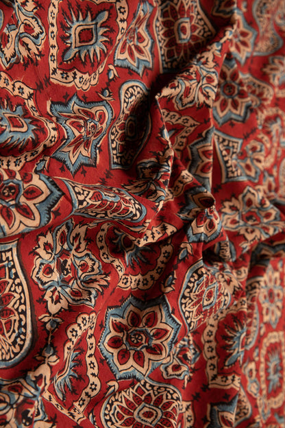 Siyahi - Ethnic Ajrakh Cotton Fabric-Rutambhara-RUTAMBHARA