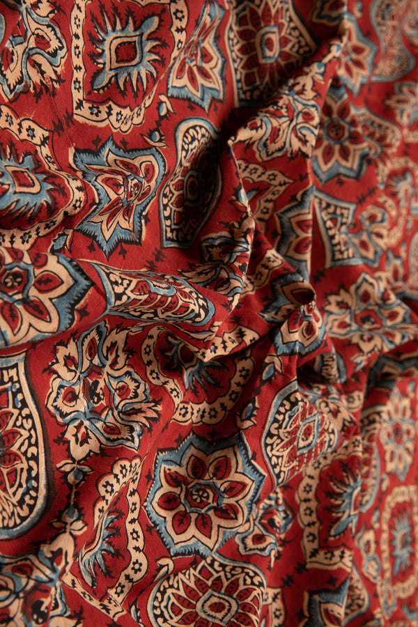 Siyahi - Ethnic Ajrakh Cotton Fabric-Rutambhara-RUTAMBHARA
