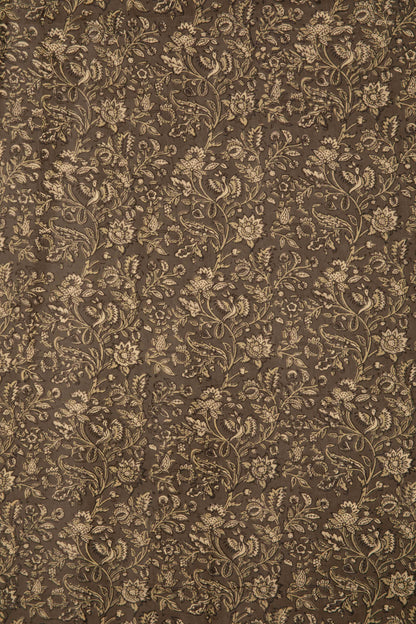 Ushraa - Elegant Ajrakh Hand Block Print Cotton Fabric-Rutambhara-RUTAMBHARA