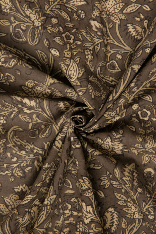 Ushraa - Elegant Ajrakh Hand Block Print Cotton Fabric
