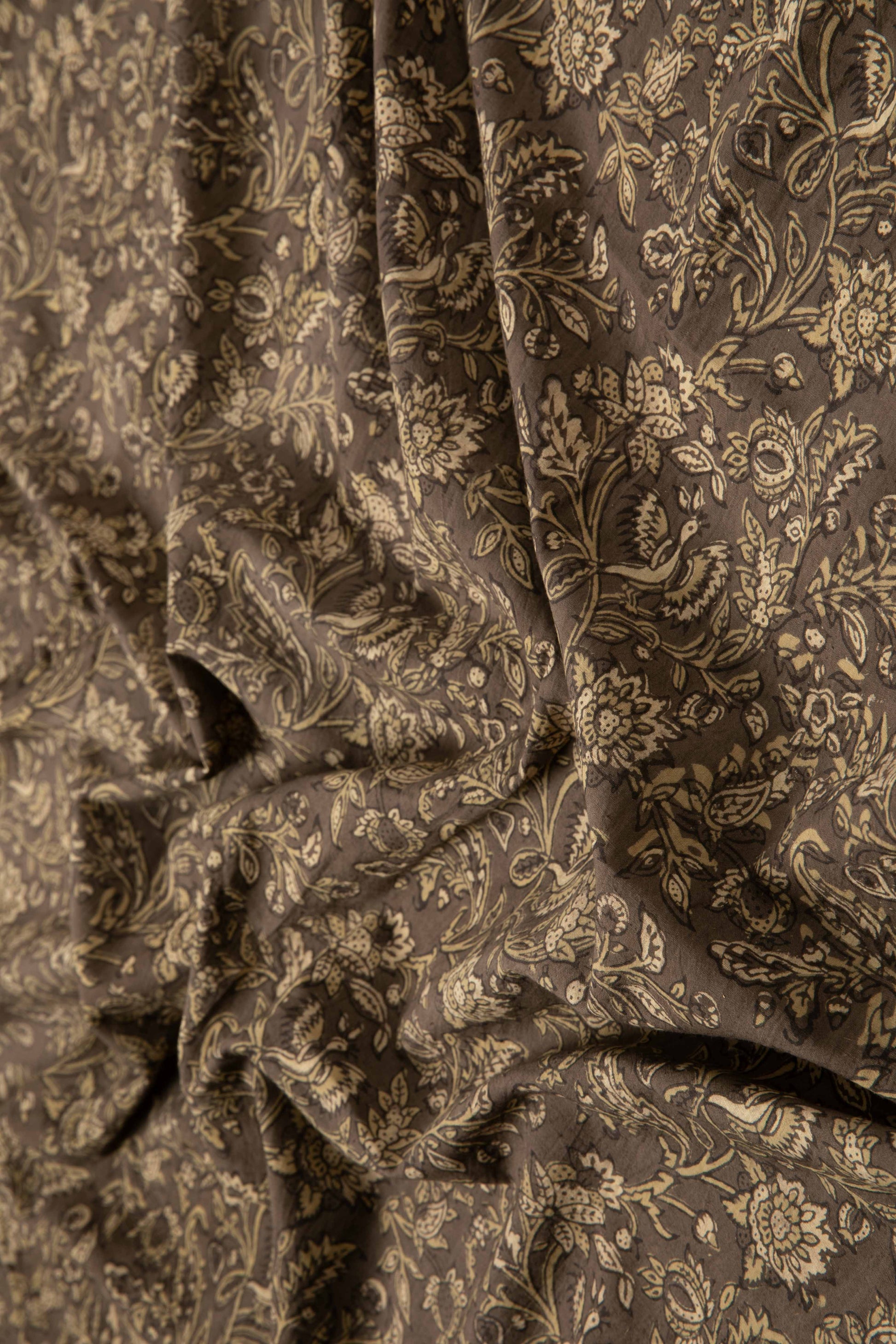 Ushraa - Elegant Ajrakh Hand Block Print Cotton Fabric-Rutambhara-RUTAMBHARA