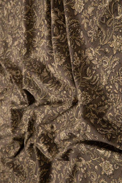 Ushraa - Elegant Ajrakh Hand Block Print Cotton Fabric-Rutambhara-RUTAMBHARA