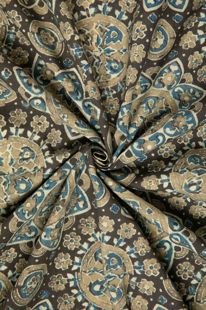 Ushraa - Floral Mandala Design Cotton Fabric-Rutambhara-RUTAMBHARA