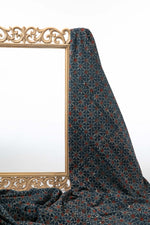 Ushraa - Classic Ajrakh Star Motif Cotton Fabric-Rutambhara-RUTAMBHARA