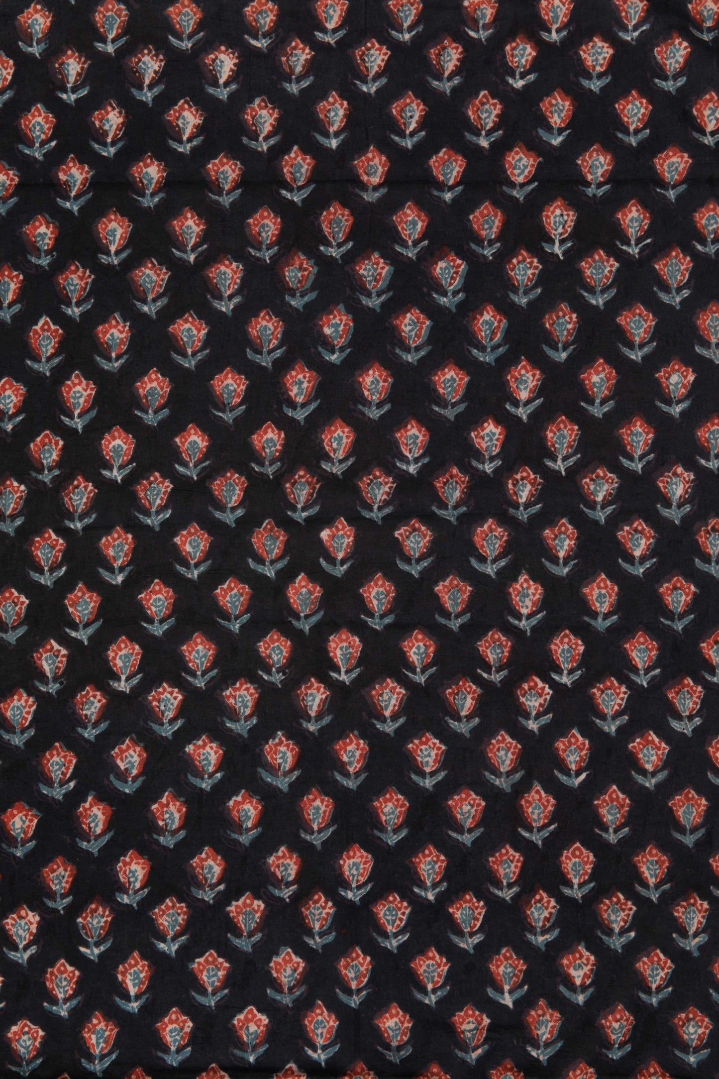 Siyahi - Midnight Tulip Dabu Fabric