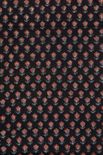 Siyahi - Midnight Tulip Dabu Fabric-Rutambhara-RUTAMBHARA