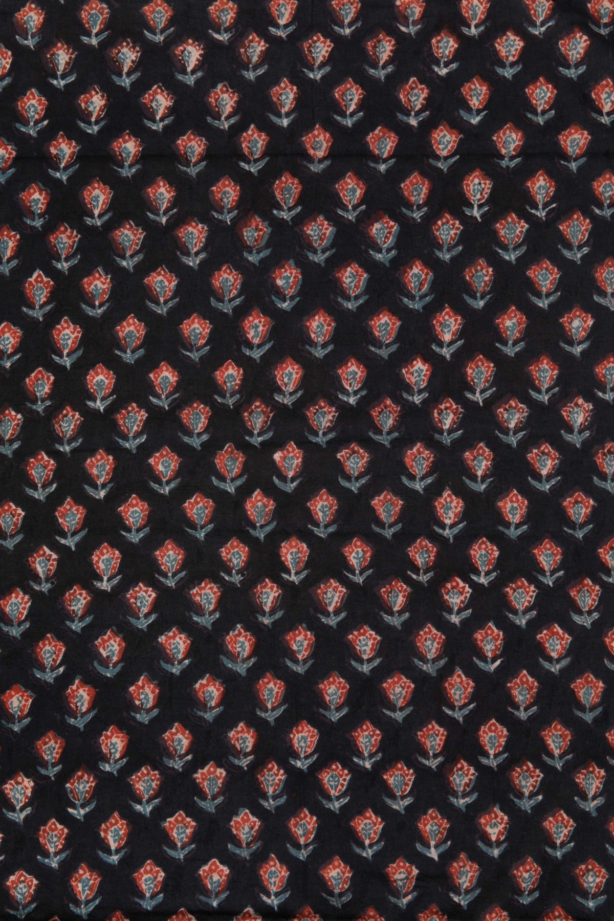 Siyahi - Midnight Tulip Dabu Fabric