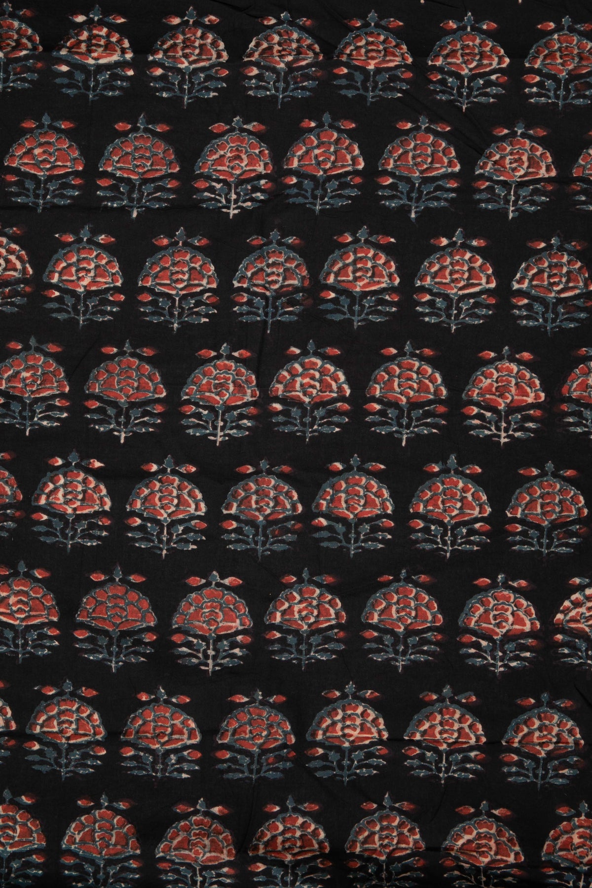 Siyahi - Vintage Floral Charm Dabu Fabric