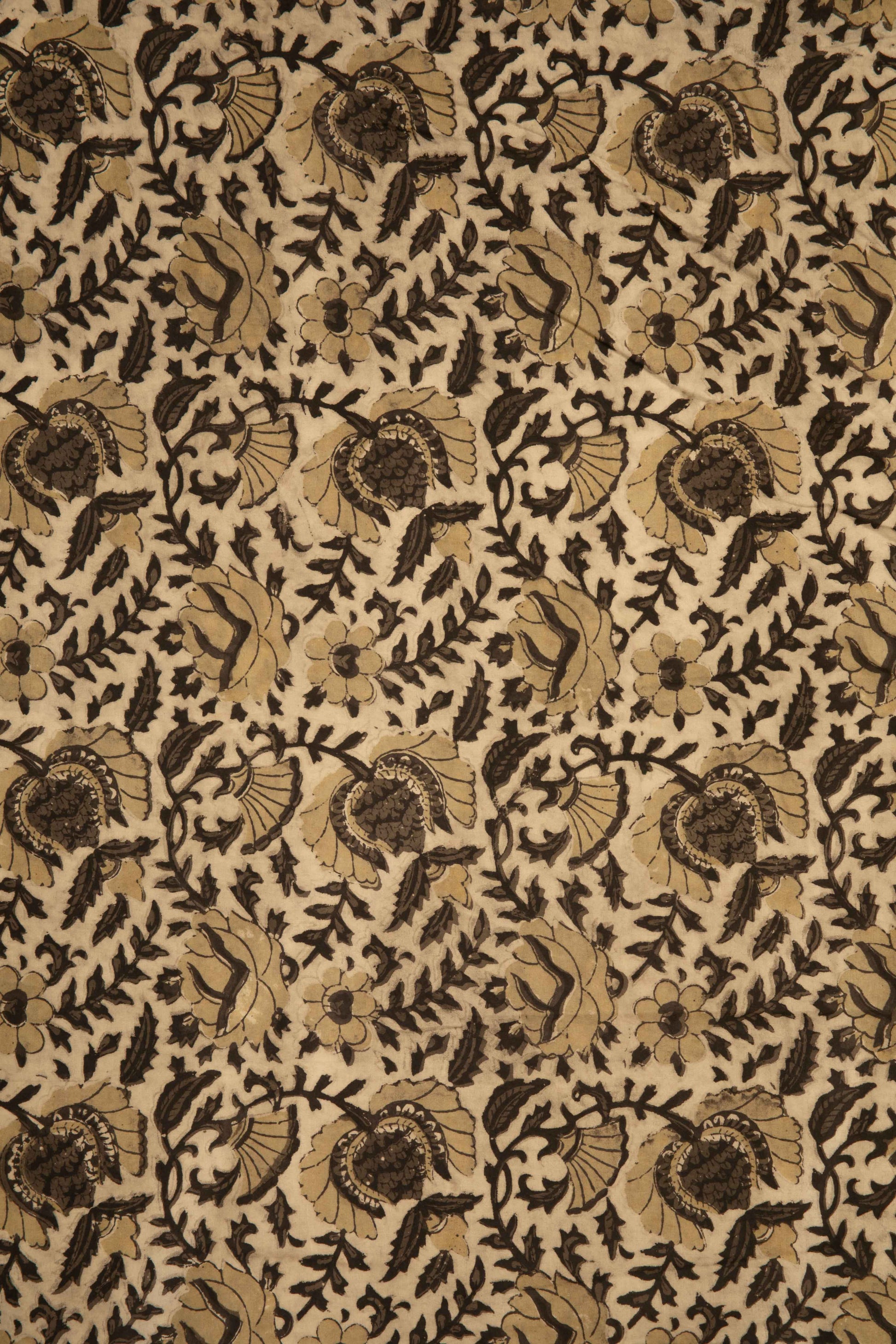 Siyahi - Rustic Bloom Sanganeri Dabu Fabric-Rutambhara-RUTAMBHARA