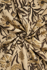 Siyahi - Earthy Floral Vine Fabric-Rutambhara-RUTAMBHARA