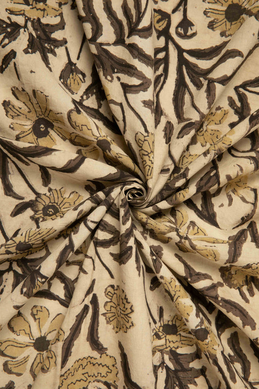 Siyahi - Earthy Floral Vine Fabric