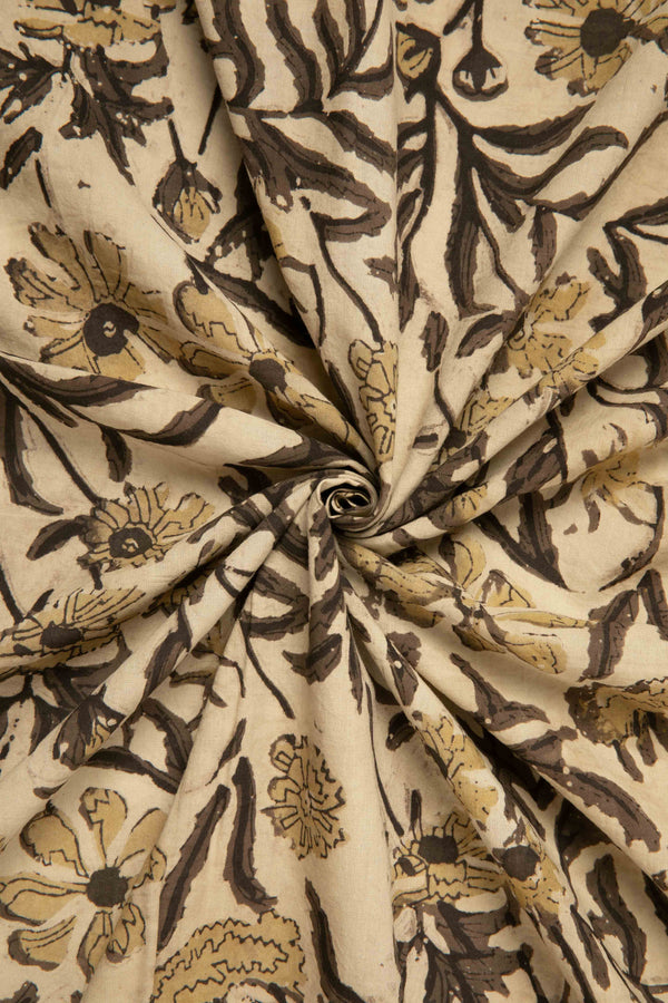 Siyahi - Earthy Floral Vine Fabric-Rutambhara-RUTAMBHARA