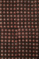 Siyahi - Starry Dusk Ajrakh Cotton Fabric-Rutambhara-RUTAMBHARA