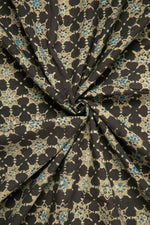 Siyahi - Starry Dusk Ajrakh Cotton Fabric-Rutambhara-RUTAMBHARA