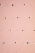 Keesha - Blush Hued Handwoven Jamdani Cotton Fabric-Rutambhara-RUTAMBHARA