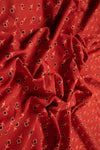 Siyahi - Rust Tribal Motif Sanganeri Dabu Fabric