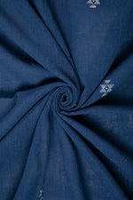 Indigo Kala Cotton Two-Ply with Extra Weft-Rutambhara-RUTAMBHARA