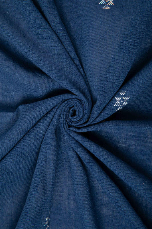 Indigo Kala Cotton Two-Ply with Extra Weft