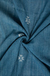 Indigo Kala Cotton with Diamond Weft Motifs