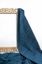 Plain Indigo Kala Cotton – Two-Ply Handwoven-Rutambhara-RUTAMBHARA